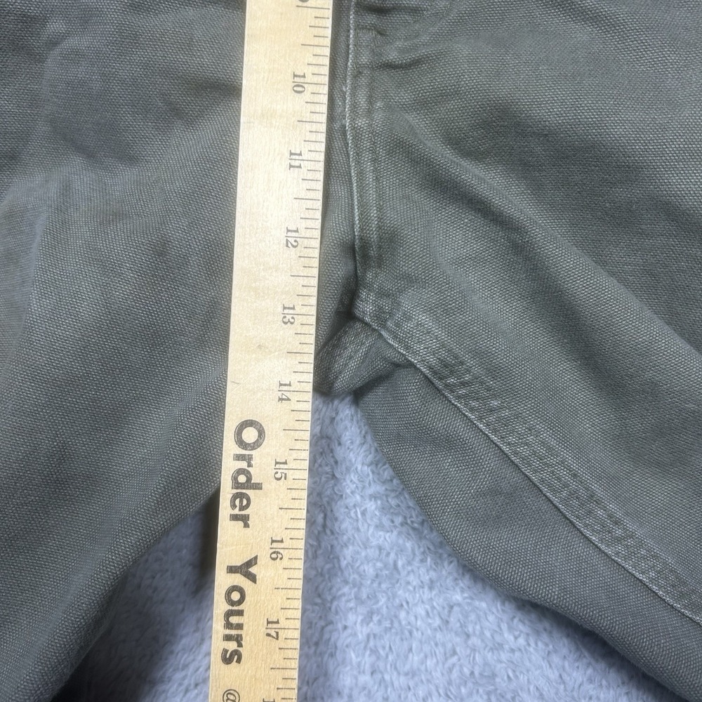 Carhartt Pants Mens 42x30 Moss Green Carpenter Dungaree Canvas Duck B11 MOS - Picture 13 of 15